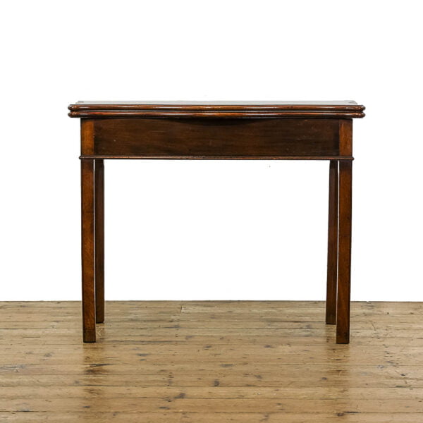 M-4915 Antique Georgian Mahogany Fold Over Tea Table Penderyn Antiques (1)