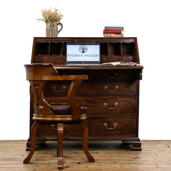 M-4918 Antique Mahogany Bureau Penderyn Antiques (1)