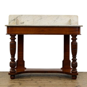 M-4963 Antique Victorian Mahogany Washstand with Marble Top Penderyn Antiques (1)