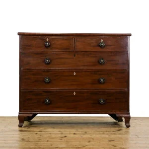 M-4965 Antique Mahogany Chest of Drawers Penderyn Antiques (1)
