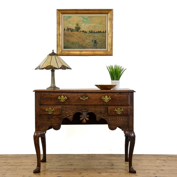 M-4988 Antique Oak Lowboy Penderyn Antiques (1)