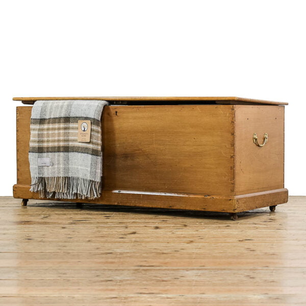 M-4996 Large Antique Pine Trunk Penderyn Antiques (1)