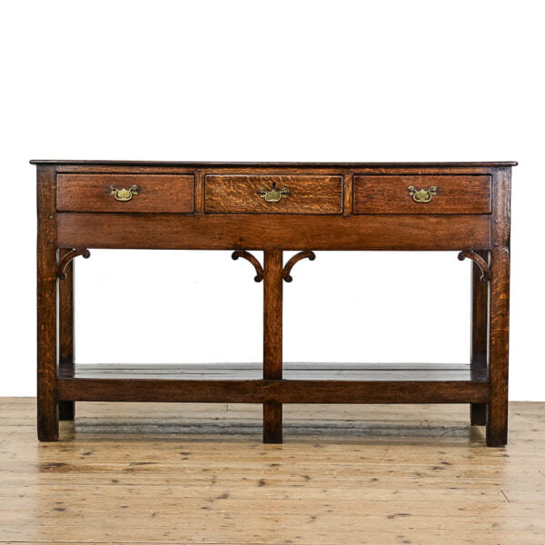 M-5020 Antique Georgian Oak Dresser Base Penderyn Antiques (2)