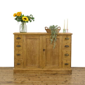 M-4933 Slimline Antique Victorian Pine Sideboard Penderyn Antiques (1)