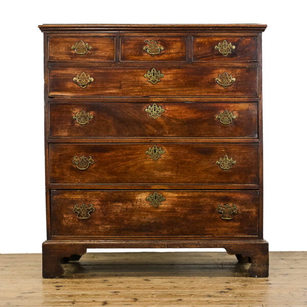M-5000 Antique Georgian Mahogany Chest of Drawers Penderyn Antiques (1)