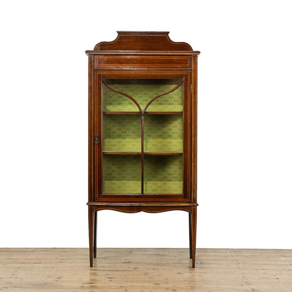 M-5001 Small Antique Edwardian Mahogany Display Cabinet Penderyn Antiques (1)