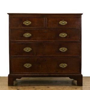M-5005 Antique Georgian Oak Chest of Drawers Penderyn Antiques (2)