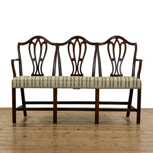 M-5010 Georgian Style 20th Century Upholstered Bench Penderyn Antiques (2)