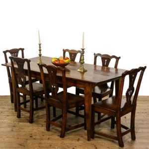 M-5019 Antique Fruitwood French Farmhouse Kitchen Table Penderyn Antiques (1)