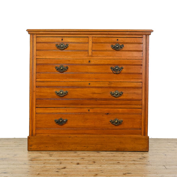 M-5034 Antique Edwardian Satinwood Chest of Drawers Penderyn Antiques (1)
