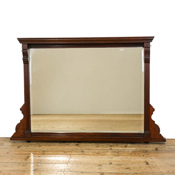 M-5041 Antique Edwardian Mahogany Overmantle Mirror Penderyn Antiques (1)