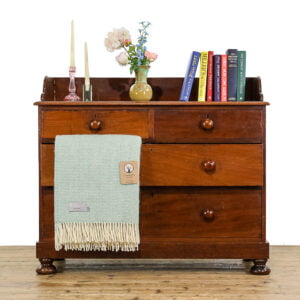 M-5046 Antique Victorian Mahogany Chest of Drawers Penderyn Antiques (1)