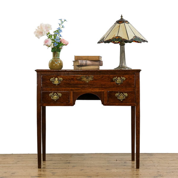 M-5053 Antique Georgian Oak Lowboy Side Table Penderyn Antiques (1)
