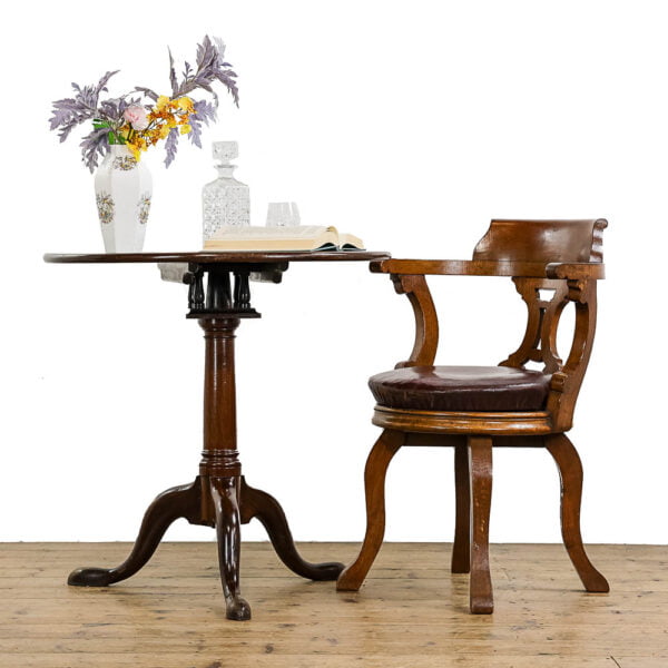 M-5055 Antique Georgian Mahogany Tilt Top Table Penderyn Antiques (1)