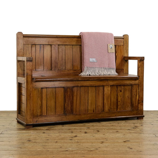 M-5061 Rustic Pine Settle Penderyn Antiques (1)