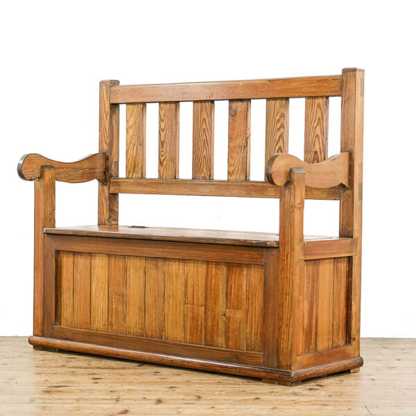 M-5062 Rustic Pine Settle Penderyn Antiques (1)