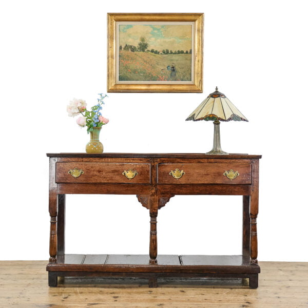 M-5073B Antique 19th Century Oak Dresser Base Penderyn Antiques (1)