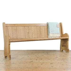 M-4838 Antique Pitch Pine Church Pew Penderyn Antiques (1)