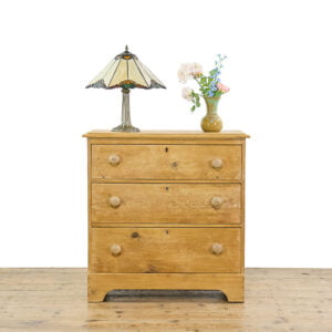M-5011 Small Victorian Pine Chest of Drawers Penderyn Antiques (1)