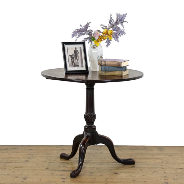 M-5048 Antique Georgian Mahogany Tripod Table Penderyn Antiques (5)