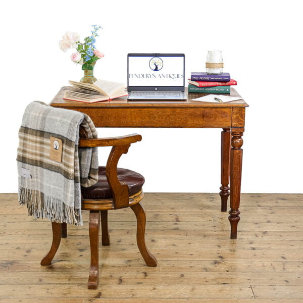 M-5058 Antique Oak Writing Desk Penderyn Antiques (1)