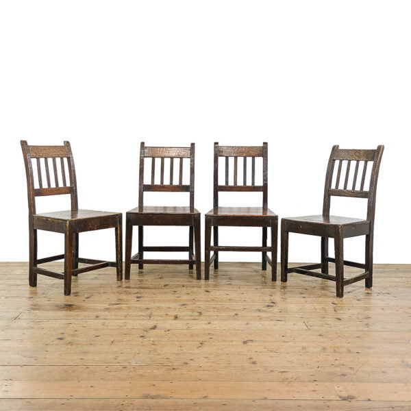 M-5068 Set of four Antique Welsh Oak Farmhouse Chairs Penderyn Antiques (1)