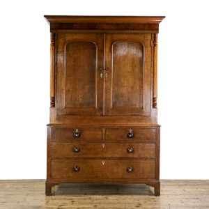 M-5082 Antique Victorian Welsh Oak Linen Cupboard Penderyn Antiques (1)