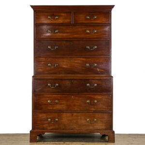M-5083 Antique George III Mahogany Chest on Chest Penderyn Antiques (1)