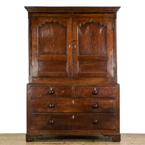 M-5084 Antique Late 18th Century Welsh Oak Linen Cupboard Penderyn Antiques (1)