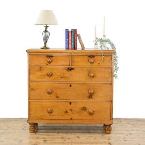 M-5101 Antique Victorian Pine Chest of Drawers Penderyn Antiques (1)