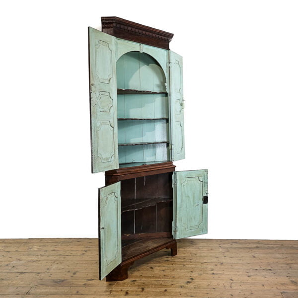 M-5133 19th Century Antique Oak Corner Cupboard Penderyn Antiques (5)