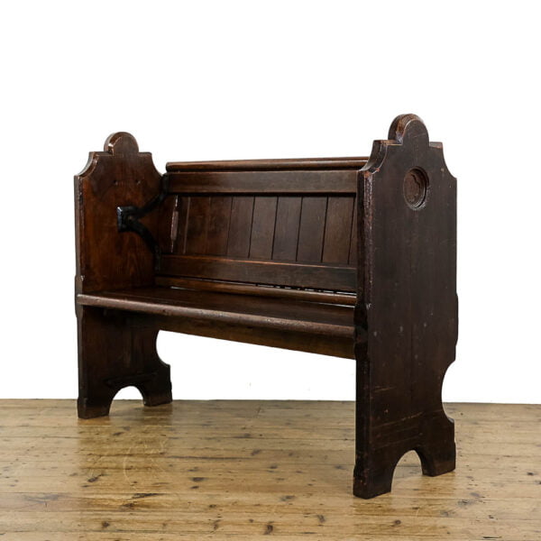 M-5165 Antique Pitch Pine Flip Over Pew Penderyn Antiques (1)