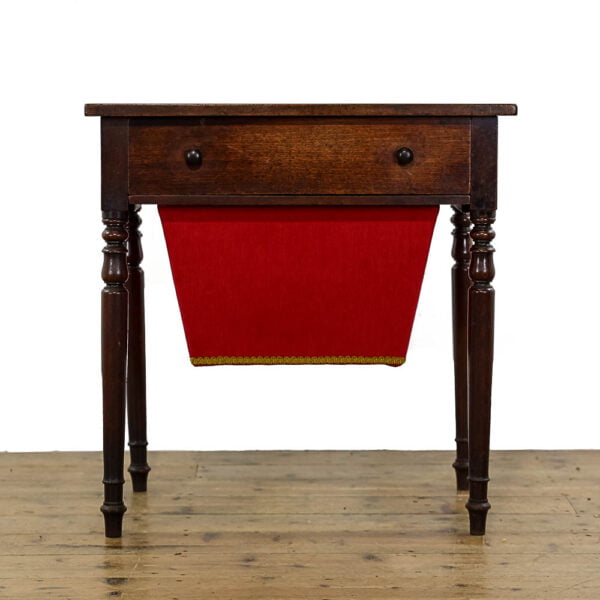 M-4947 Antique 19th Century Mahogany Ladies Worktable Penderyn Antiques (2)