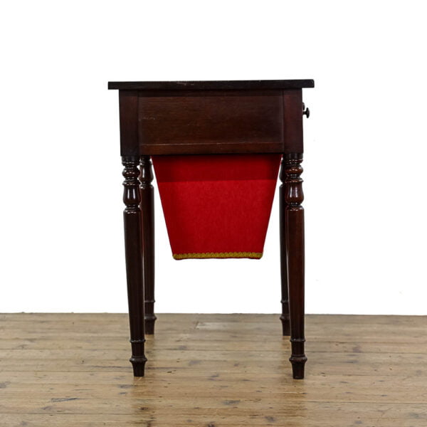 M-4947 Antique 19th Century Mahogany Ladies Worktable Penderyn Antiques (3)