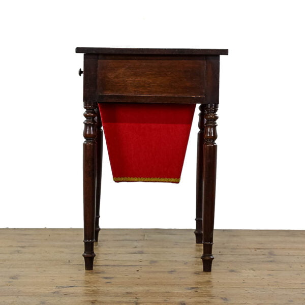 M-4947 Antique 19th Century Mahogany Ladies Worktable Penderyn Antiques (5)