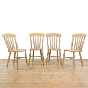 M-5091 Set of Four Antique Pine Kitchen Chairs Penderyn Antiques (2)