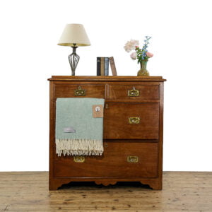 Antique 19th Century Mahogany Campaign Chest of Drawers