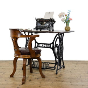 M-5137 Antique Singer sewing machine table Penderyn Antiques (1)
