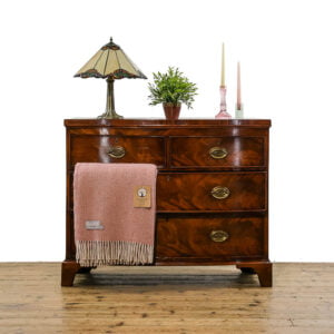 M-5143 Mahogany Bow Front Chest of Drawers Penderyn Antiques (1)
