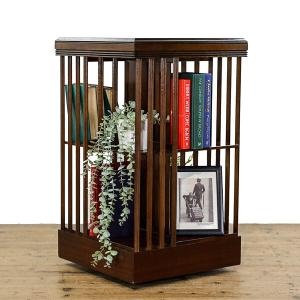 M-5149 Antique 20th Century Sheraton Style Revolving Bookcase Penderyn Antiques 1