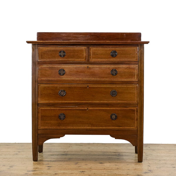 M-5164 Edwardian Mahogany Chest of Drawers Penderyn Antiques (2)