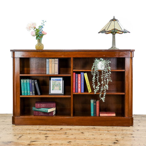 M-5176 Antique Mahogany Open Bookcase Penderyn Antiques (1)