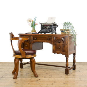 M-5178 Vintage Oak Writing Desk Penderyn Antiques (1)