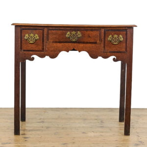 M-5187 Antique George III Country Oak Lowboy Pendery Antiques (2)