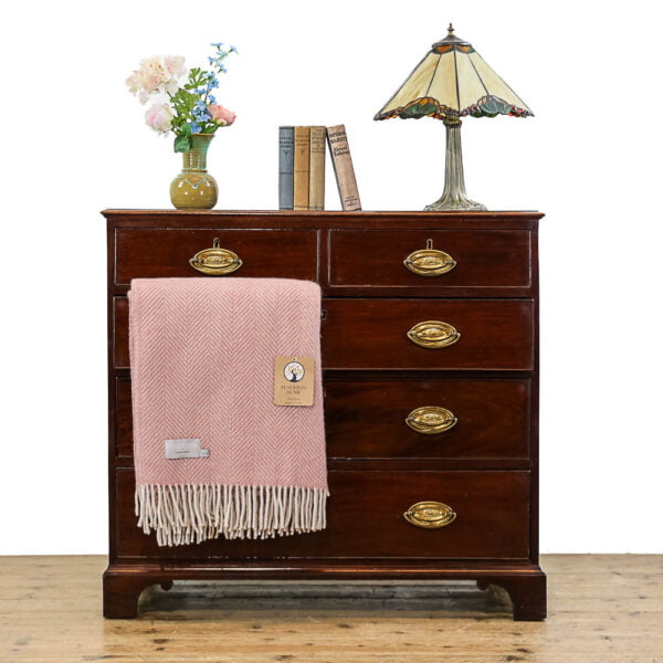 M-5188 Antique Georgian Mahogany Chest of Drawers Penderyn Antiques (1)