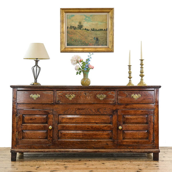 M-5195 Antique 18th Century Oak Dresser Base Penderyn Antiques (1)