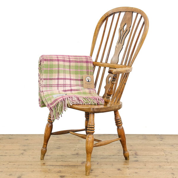 M-5198 Antique Ash and Elm Windsor Armchair Penderyn Antiques (1)