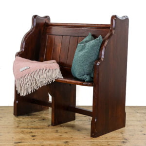 M-5209 Antique Pine Chapel Pew Penderyn Antiques (1)