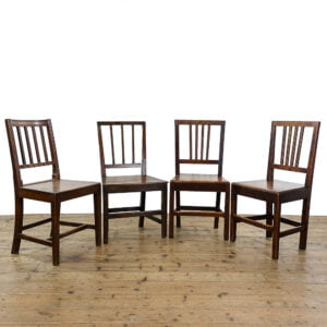 M-4949 M-5162 Set of Four Antique 19th Century Oak Farmhouse Chairs Penderyn Antiques 1