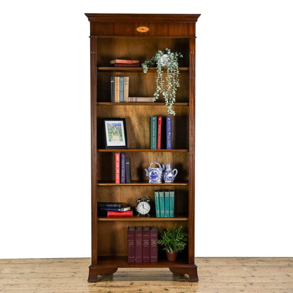 M-5131 Edwardian Style Mahogany Bookcase Penderyn Antiques (1)